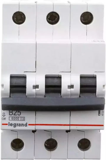 Legrand Automatic Circuit Breaker 25A Triple-pole AC LE-419171