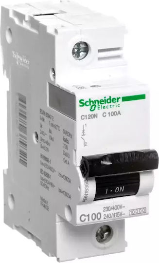 Schneider Electric Автоматичен Прекъсвач 100Спецификация Еднополюсен AC/DC Α9Ν18358