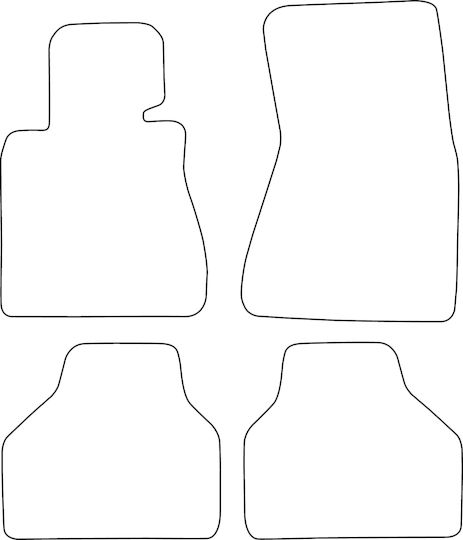 Set Velour Mats Matching Bmw 7 Series E65 2002-2008 Blue Edging