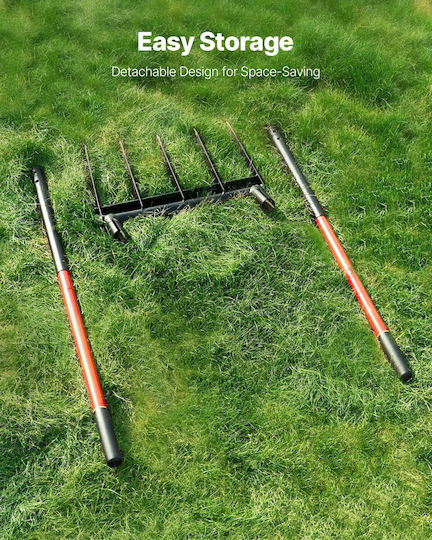Vevor 5 Tines Broad Fork Garden Tool U-shaped Pitch Fork Gardening Spading