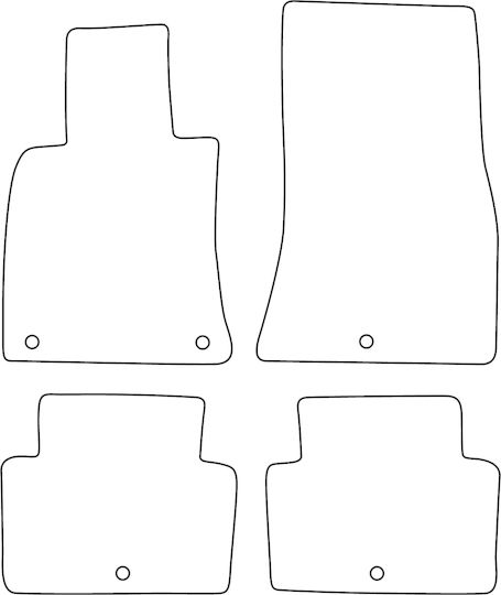 Set Velour Mats Matching Kia Stinger 2017 Blue Edging