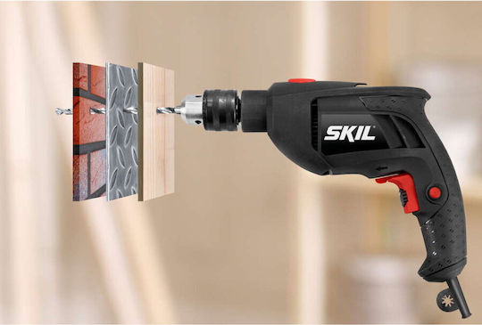 Skil 6002CA Impact Drill 500W with 3 drills
