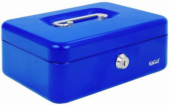 Eagle Fortress Cash Box with Lock Blue 120-1031