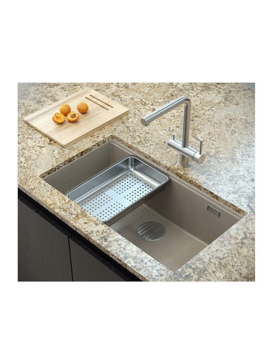 GraniteQ Undermount Sink Inox W76xD45cm Beige