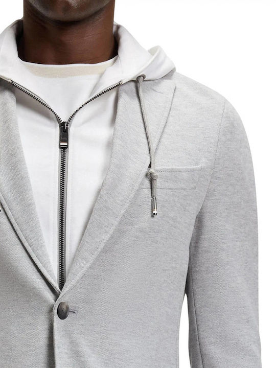 Herren Jacke mit Kapuze Light Gray