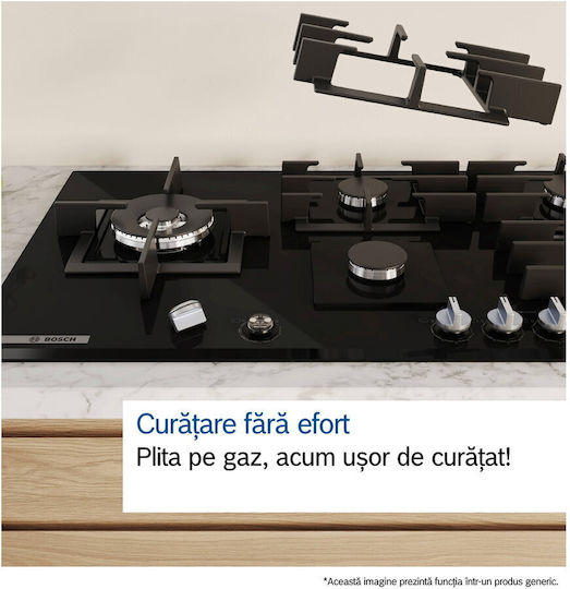 Bosch Serie 8 Domino Εστία Φυσικού Αερίου Αυτόνομη 30x52εκ.