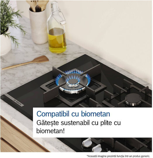 Bosch Serie 6 Natural Gas Cooktop Autonomous 60x52εκ.