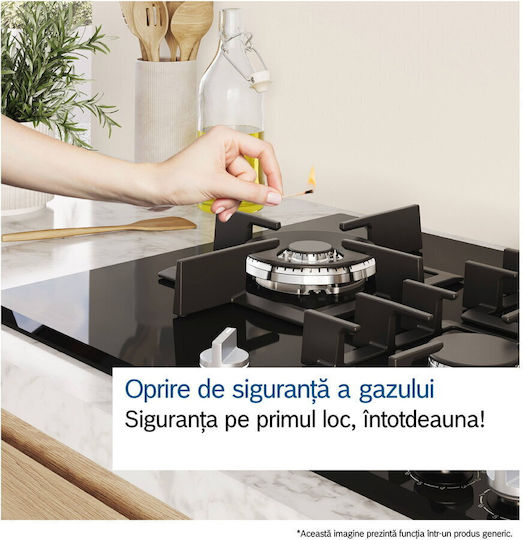 Bosch Serie 6 Natural Gas Cooktop Autonomous 60x52εκ.