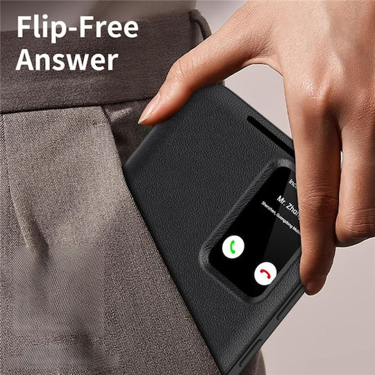Wallet Δερμάτινο Μαύρο (Galaxy S24 Ultra)