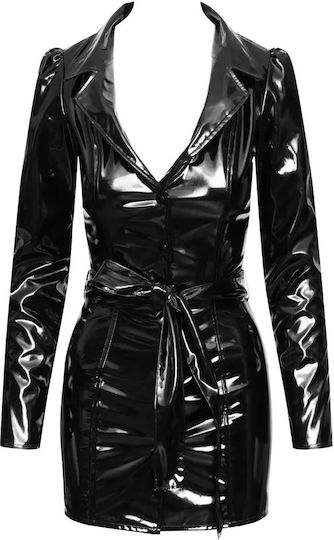 Black Level Vinyl Coat Dress Рокля Black