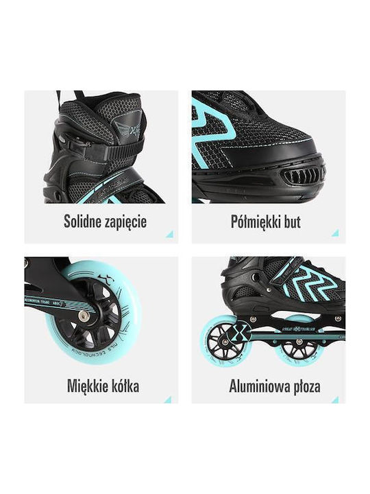 Nils Inline Αυξομειούμενα Rollers Μαύρα Ενηλίκων