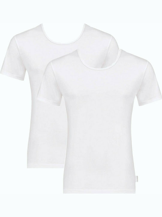 24/7 Sh03 Men's Short Sleeve Undershirts White 2Pack
