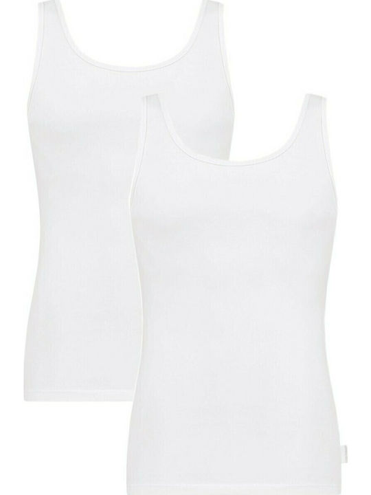24/7 Sh02 Men's Sleeveless Undershirts White 2Pack