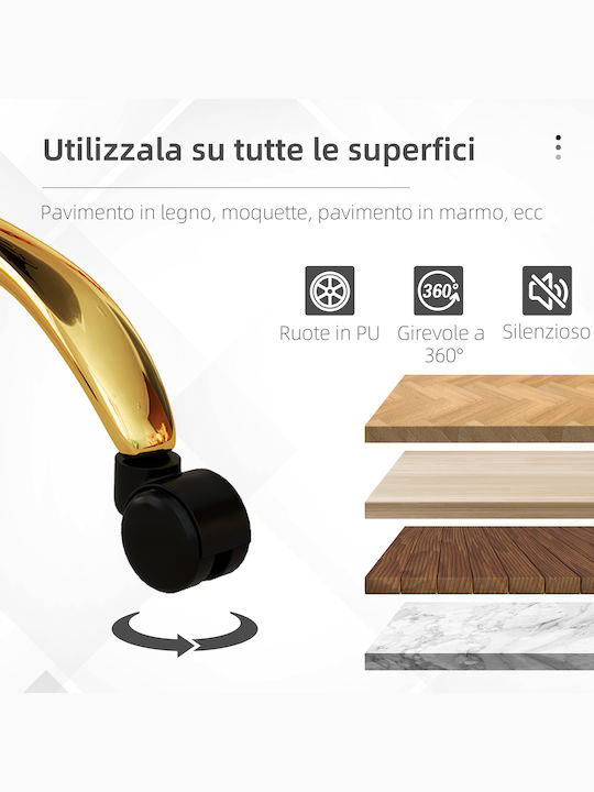 Vinsetto Bürostuhl Weiß und Gold