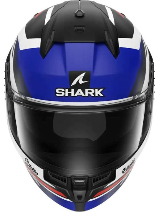 Shark D-Skwal 3 Firstlap KBR Mat Black/Blue Κράνος Μηχανής Full Face ECE 22.06 1540gr με Pinlock και Sunvisor
