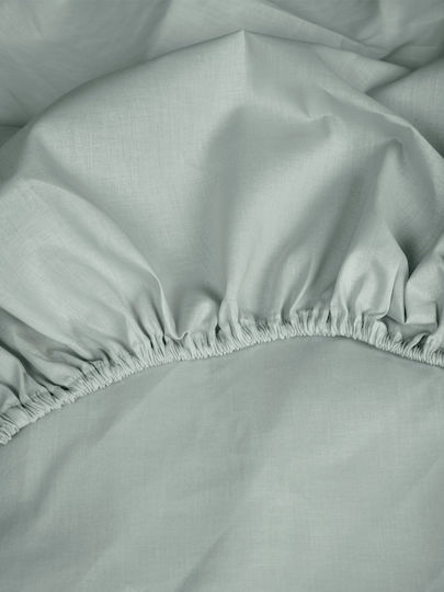 Sunshine Cotton Feelings 151 Σεντόνι Μονό με Λάστιχο 100x200+30εκ. 105 Aqua