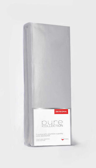 Detexpol Σεντόνι King Size με Λάστιχο 220x200εκ. Light Gray