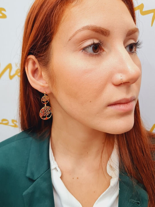 Mentzos Earrings made of Silver Gold Plated