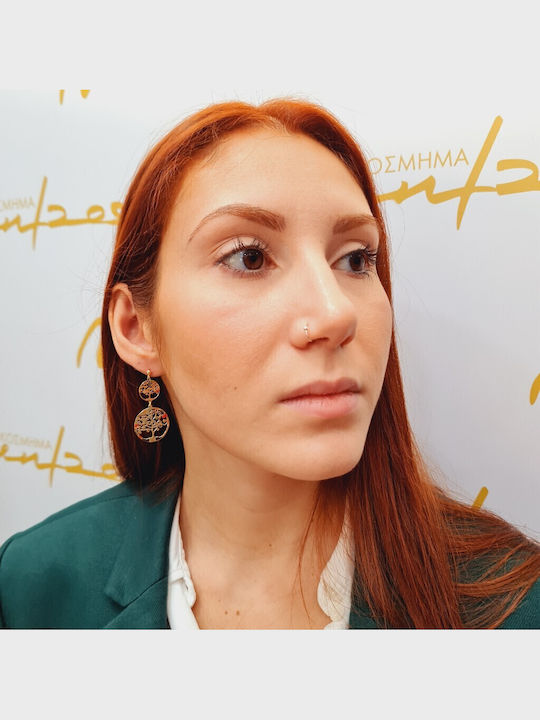 Mentzos Earrings made of Silver Gold Plated
