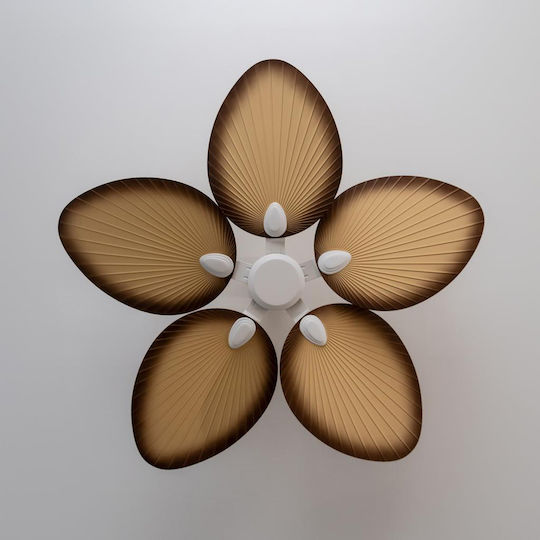 Cecotec EnergySilence Aero 5200 Palm Ceiling Fan 132cm Beige / White