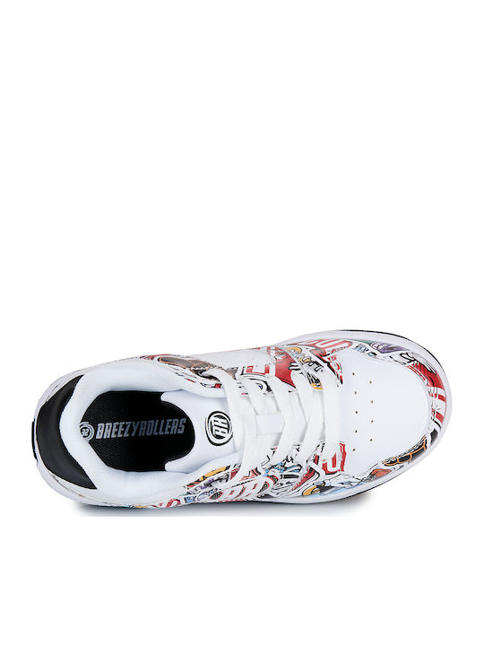 Kinder Sneakers mit Rollen Weiß