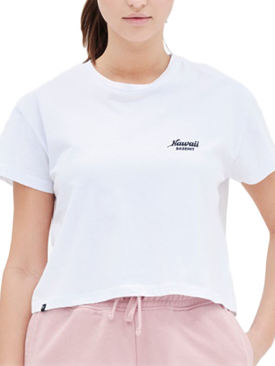 Damen Crop T-shirt Weiß