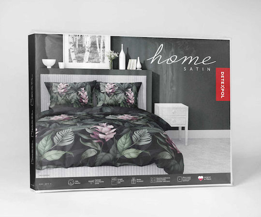 Detexpol Set Huse Pentru Pilote 100% Bumbac 140x200cm Simplă Cu 2 Fețe De Pernă Verzi