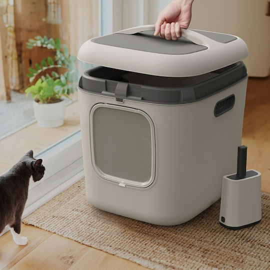 Rotho My Pet Biala Xl Τουαλέτα Γάτας Κλειστή Λευκή