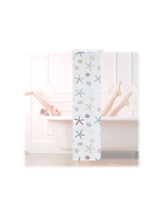 Relaxdays Shower Curtain Semi-transparent