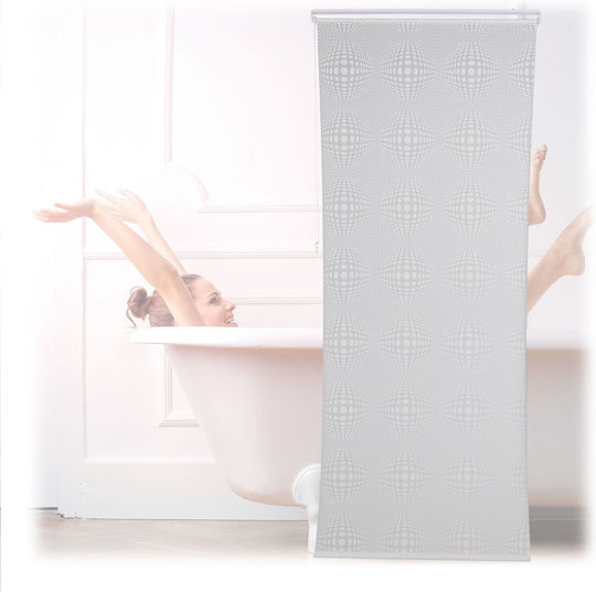 Relaxdays Душ завеса роло Бяла