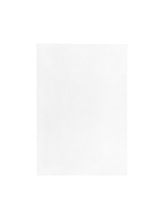 Beliani Χαλί Δερμάτινο 160x230cm Λευκό