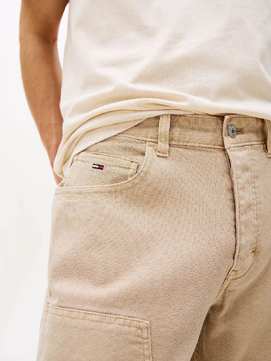 Hose Elastisch in Lockere Passform Beige