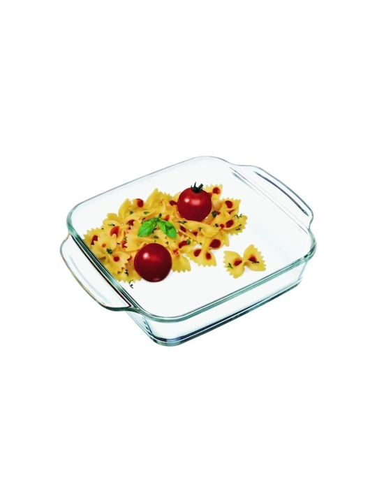 Simax Pătrat Vas de Gătit Rezistent la Căldură Sticlă cu Capac 1600ml 1buc