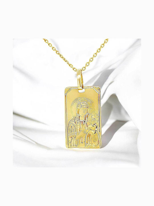 Xryseio Anhänger Kinder Amulett mit Jesus Christus aus Gold 14K FL1196