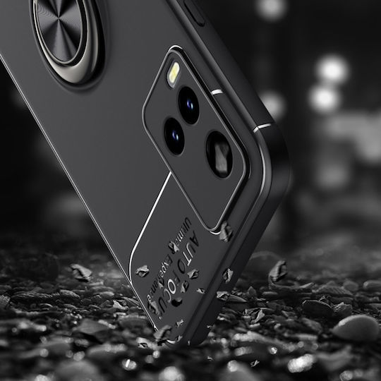 Rotating 360 Full Cover Metallic Black (Vivo Y21)