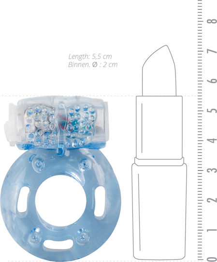 Vibrating Cockring Studded Clitoral Stimulator Et438blu