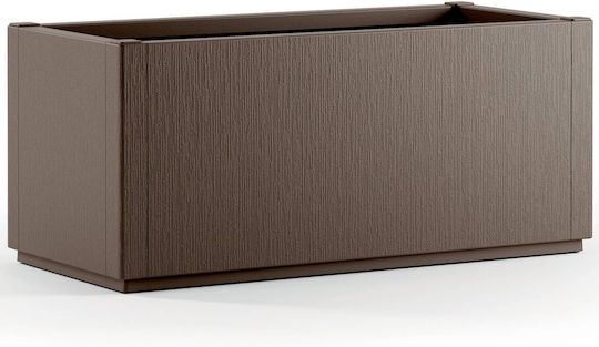 Casaria Ζαρντινιέρα Πλαστική Brown 80x36x36εκ.
