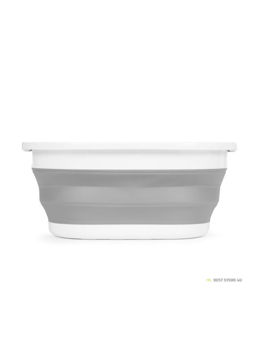 Modernhome Καλάθι Απλύτων Πλαστικό Πτυσσόμενο 20lt 23x38.5x54cm Γκρι
