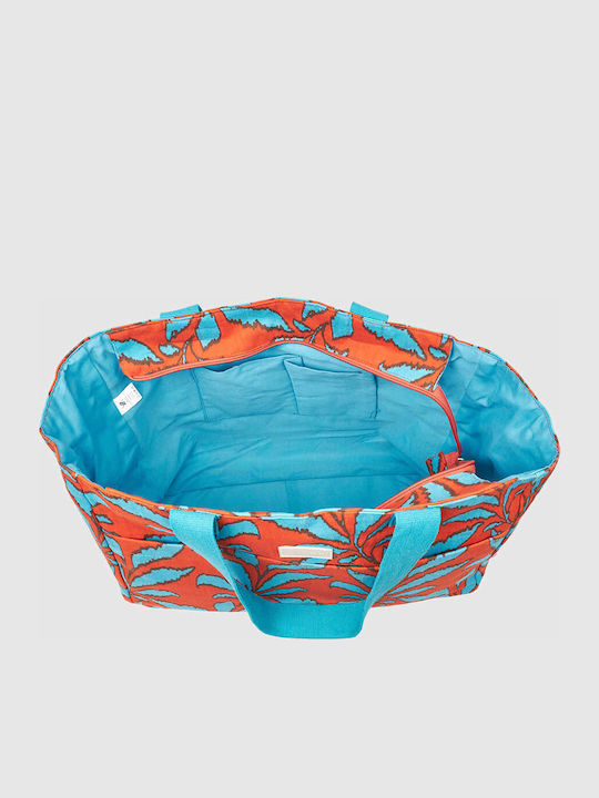 Verde Geantă De Plajă Din Material Textil Albastră