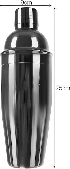 Set Shaker Cocktail Sweet Dream Idealstore 6 Elemente 700 Ml Shaker 2x Turnător Presator Lingură Bar Măsură Perfectă pentru Iubitorii de Cocktailuri Dimensiune 25 X 9 Cm Oțel Inoxidabil Argintiu