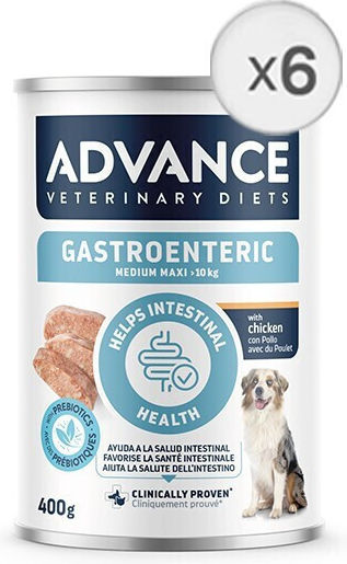 Advance Nassfutter Hunde in Dose Diät mit Huhn, Reis und Fleisch 6x400gr