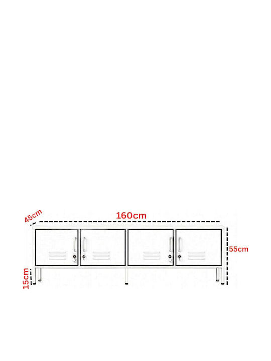 Σύνθετο Σαλονιού Slate Grey Μ160xΒ45xΥ55εκ.