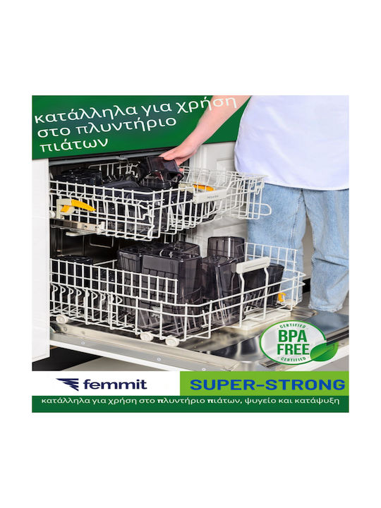 Femmit Spice Jar Set 12 Pieces 550 ml Airtight Lid Plastic