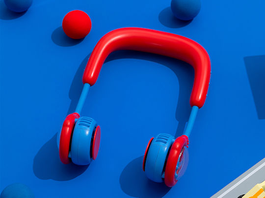 Techkidz Children's Neck Fan Model Airspace Blue Red