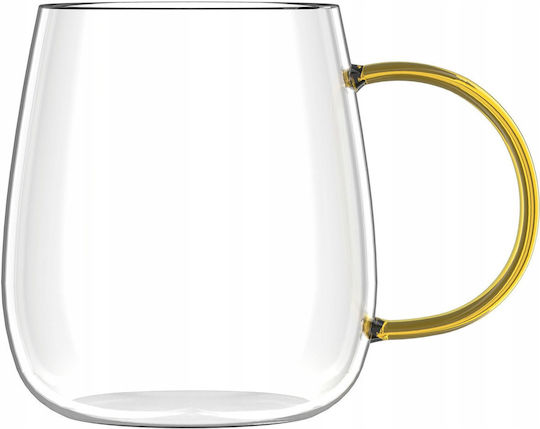 Vialli Design Becher Glas Transparent 400ml 2Stück