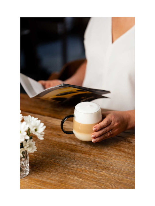 Vialli Design Mug Glass Transparent 400ml 2pcs