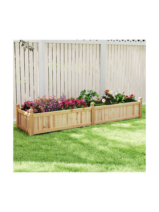 Costway Кутия за саксии Дърво 227x59.5x40см.