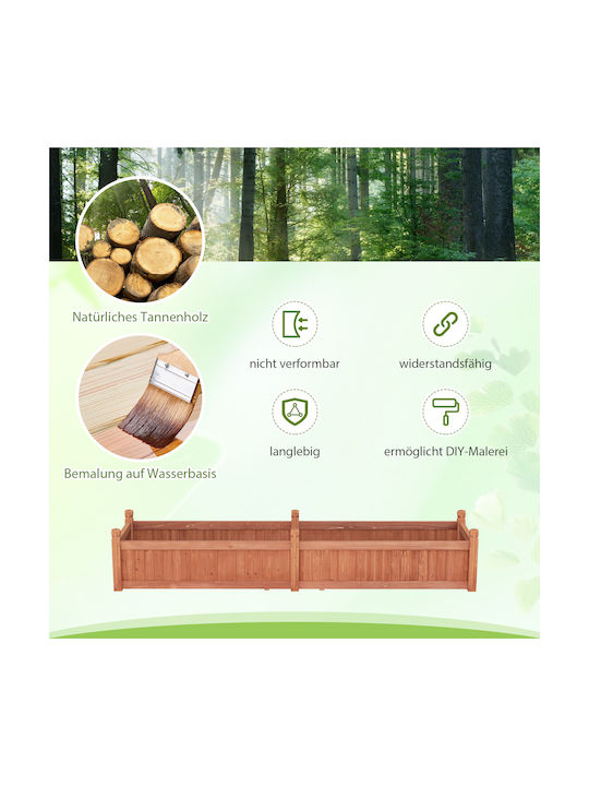 Costway Planter Box Lemn Maro Costway Planter Box Lemn Maro