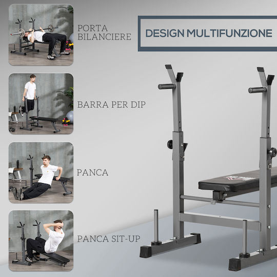 HomCom Multifunktionales Trainingsgerät mit Gewichten 150kg