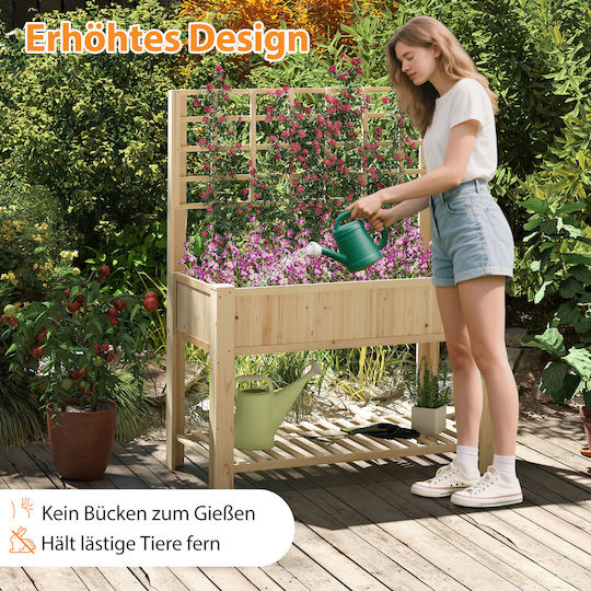 Costway Planter Box Lemn Natural 116x59x150cm.